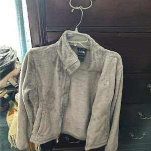 North Face Full Zip Gray Small